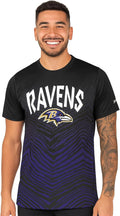 Zubaz NFL Teams Men's Vibrant Team Colors Graphic T-Shirt (Style ZCMY)