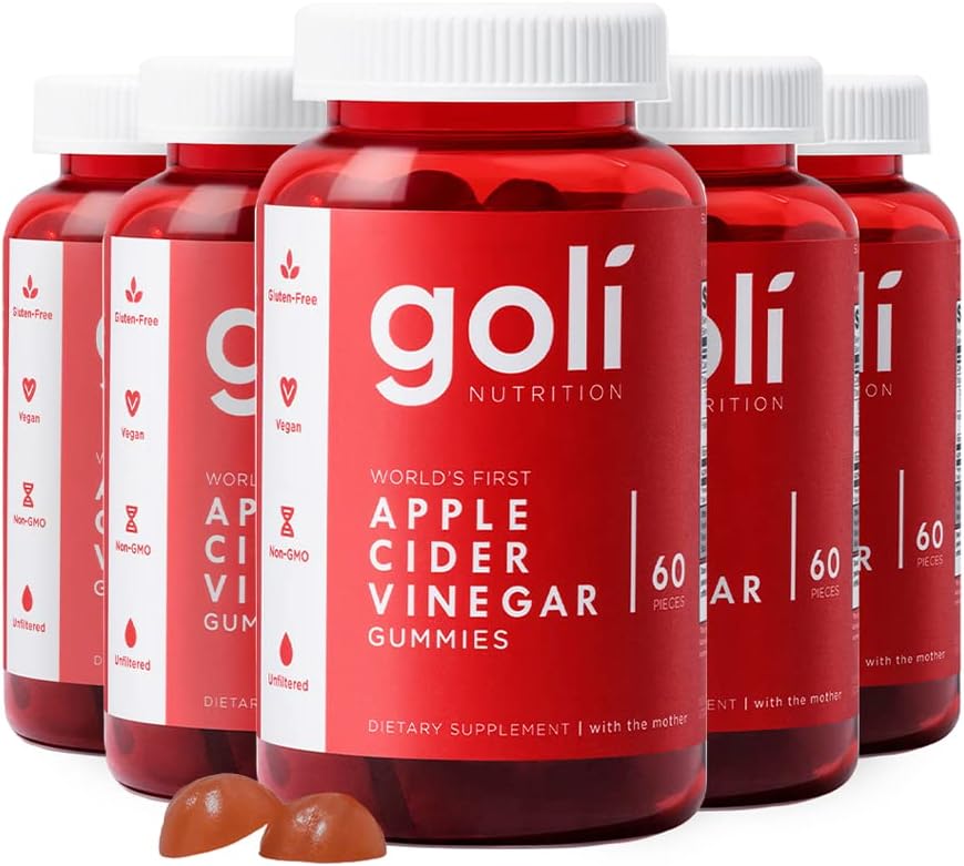 300 Vegan Goli ACV Gummies - B12, Non-GMO & Gelatin-Free
