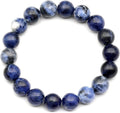 Natural Fluorite Beaded Stretchy Bracelet - Genuine Green (Style V3P9)