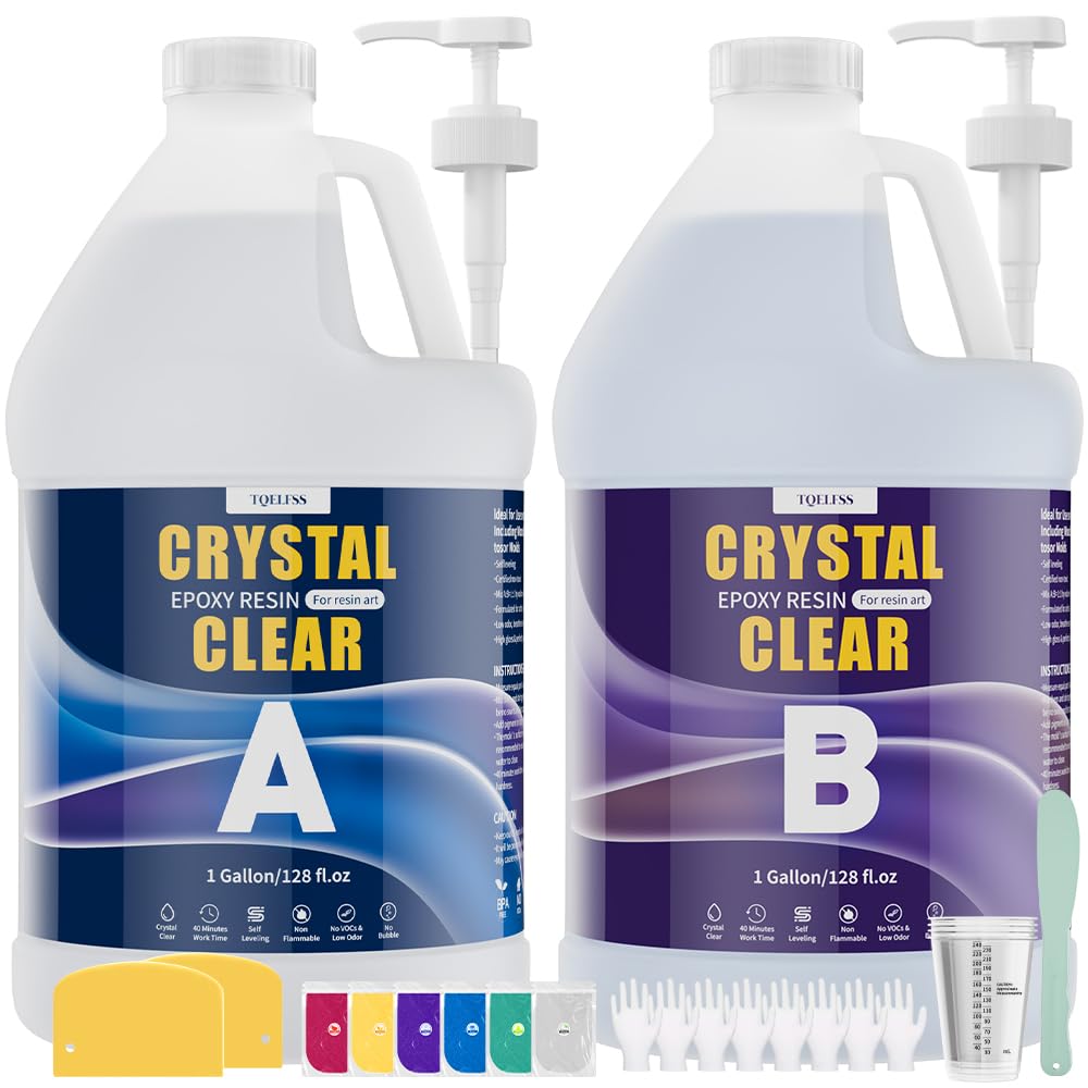 Crystal Clear Epoxy Resin Kit for DIY Art Crafts and Molding