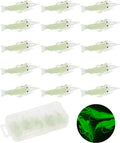 Soft Luminous Shrimp Lures 15pcs - Realistic Glow Baits for Bass
