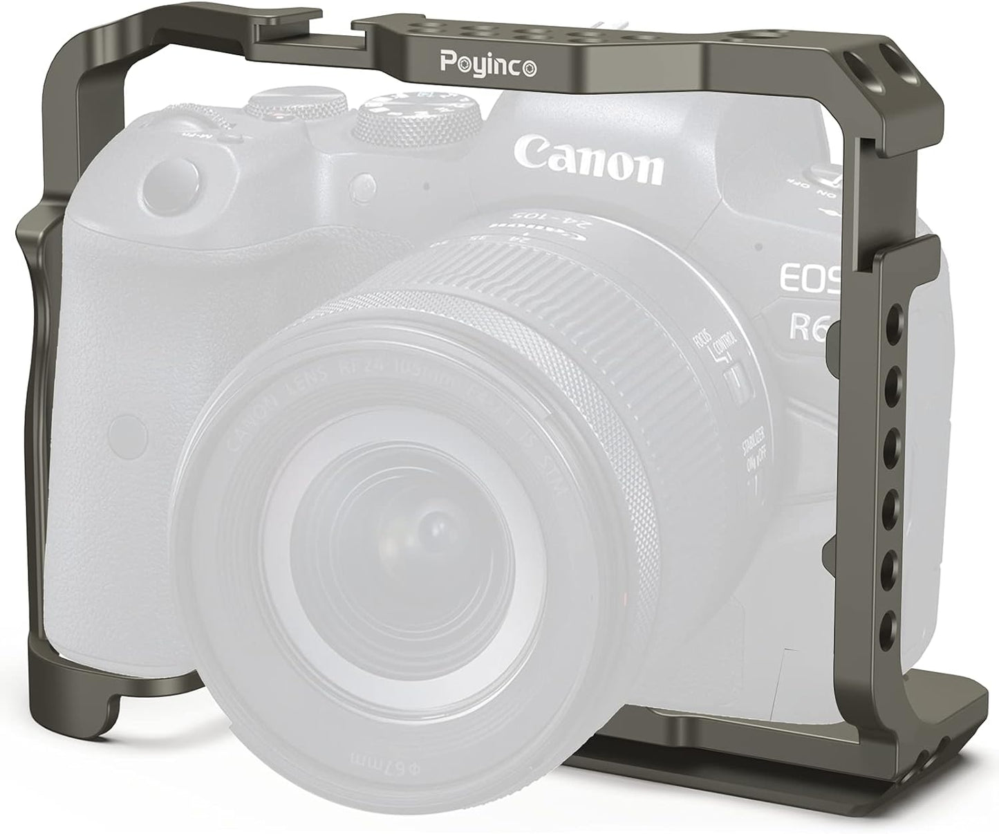 Poyinco R5 R6 Cage for Canon Cameras - Durable Aluminum Rig