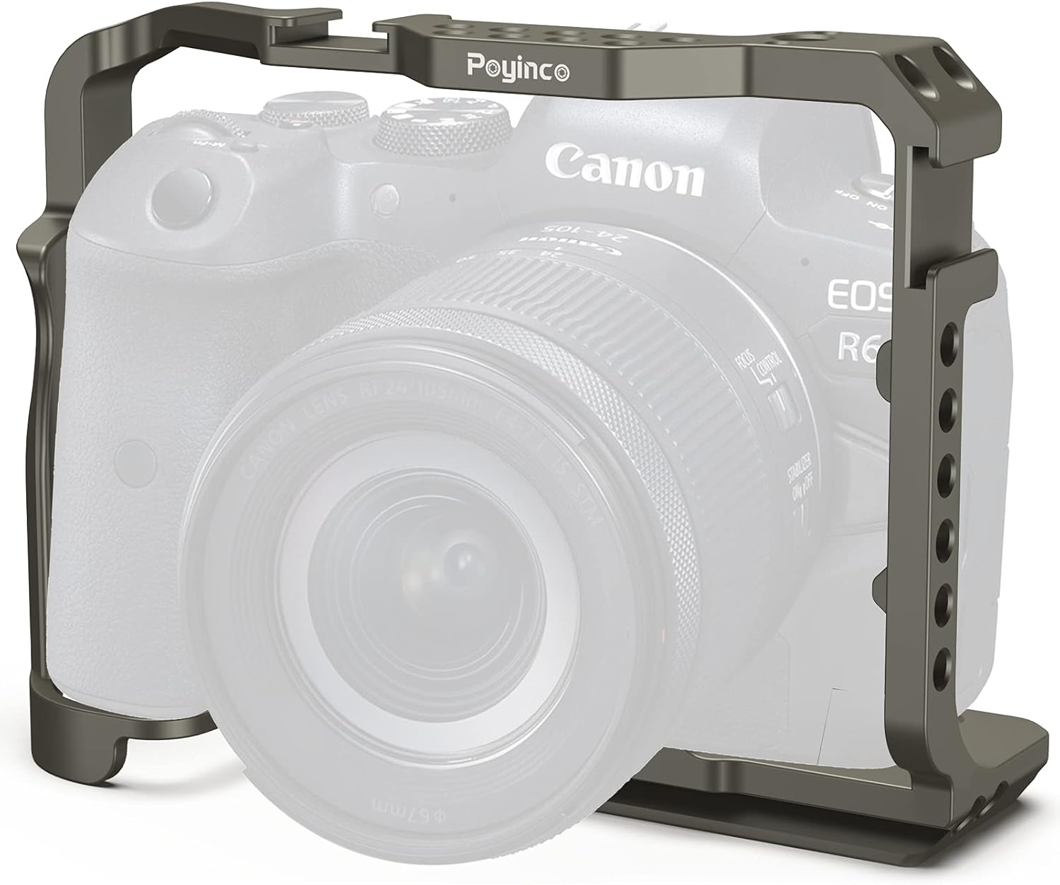 Poyinco R5 R6 Cage for Canon Cameras - Durable Aluminum Rig