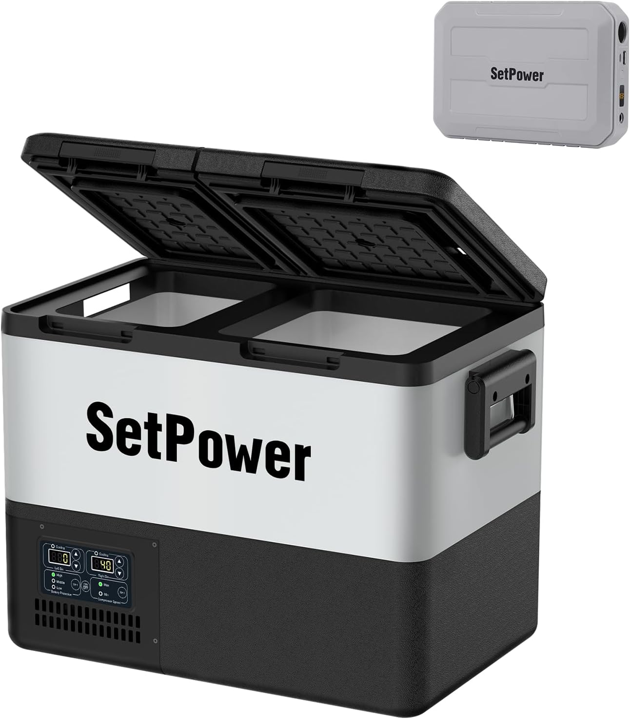Setpower PT45: Dual Zone Car Fridge, Ideal for Travel