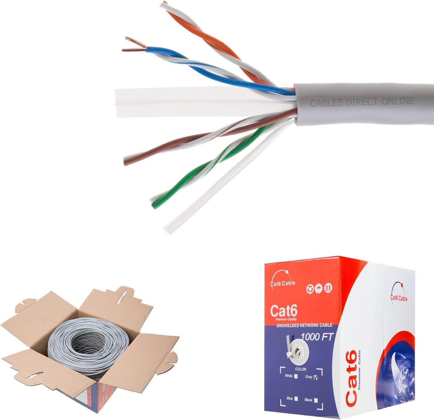 High-Performance 1000ft Cat6 Ethernet Cable for Fast Networking