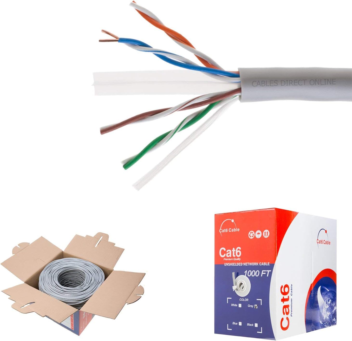 High-Performance 1000ft Cat6 Ethernet Cable for Fast Networking