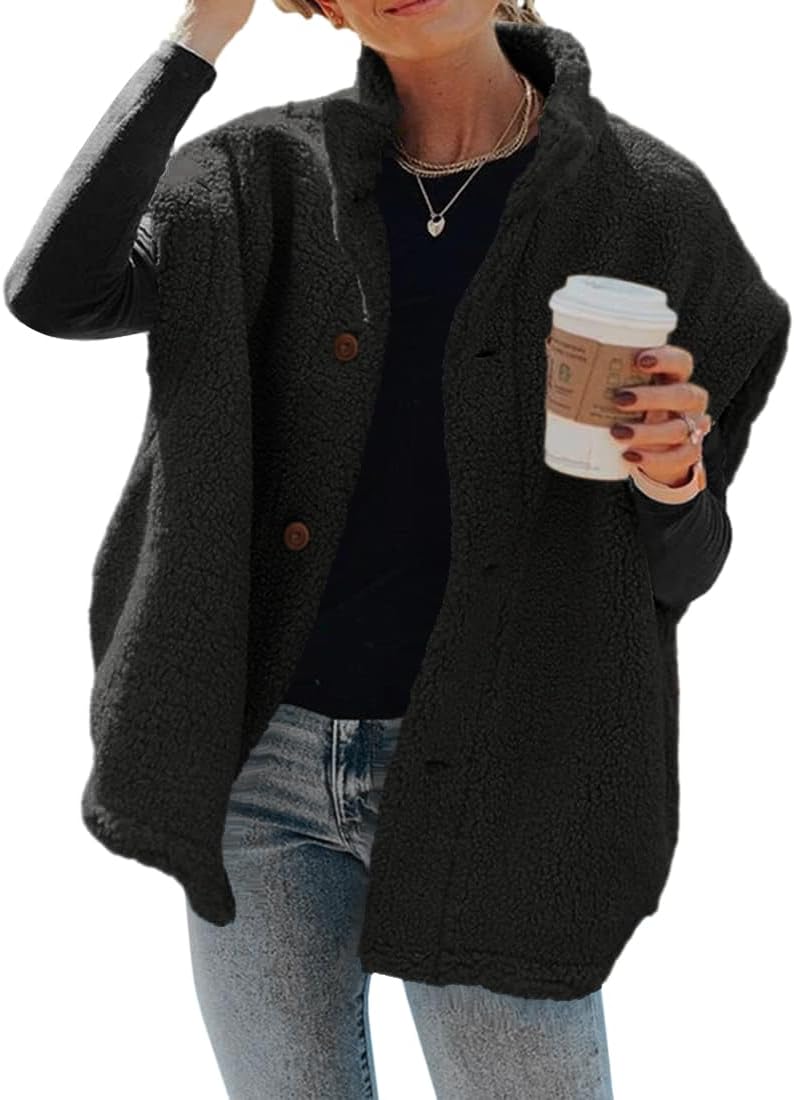 Hongqizo Womens Fuzzy Fleece Vest for Cozy Autumn Style