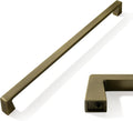 12 in Solid Brushed Antique Brass Cabinet Handles 6 Pack - Durable