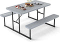 Picnic Table Bench Set for 4 People - 4.5ft Outdoor Dining