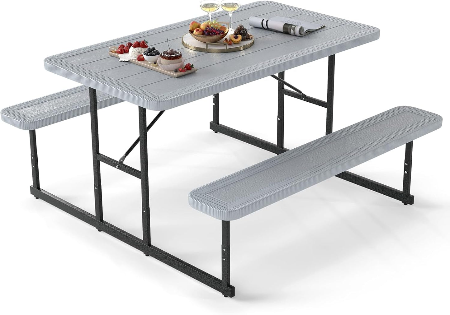 Giantex Picnic Table Bench Set for 4 People - Outdoor Dining