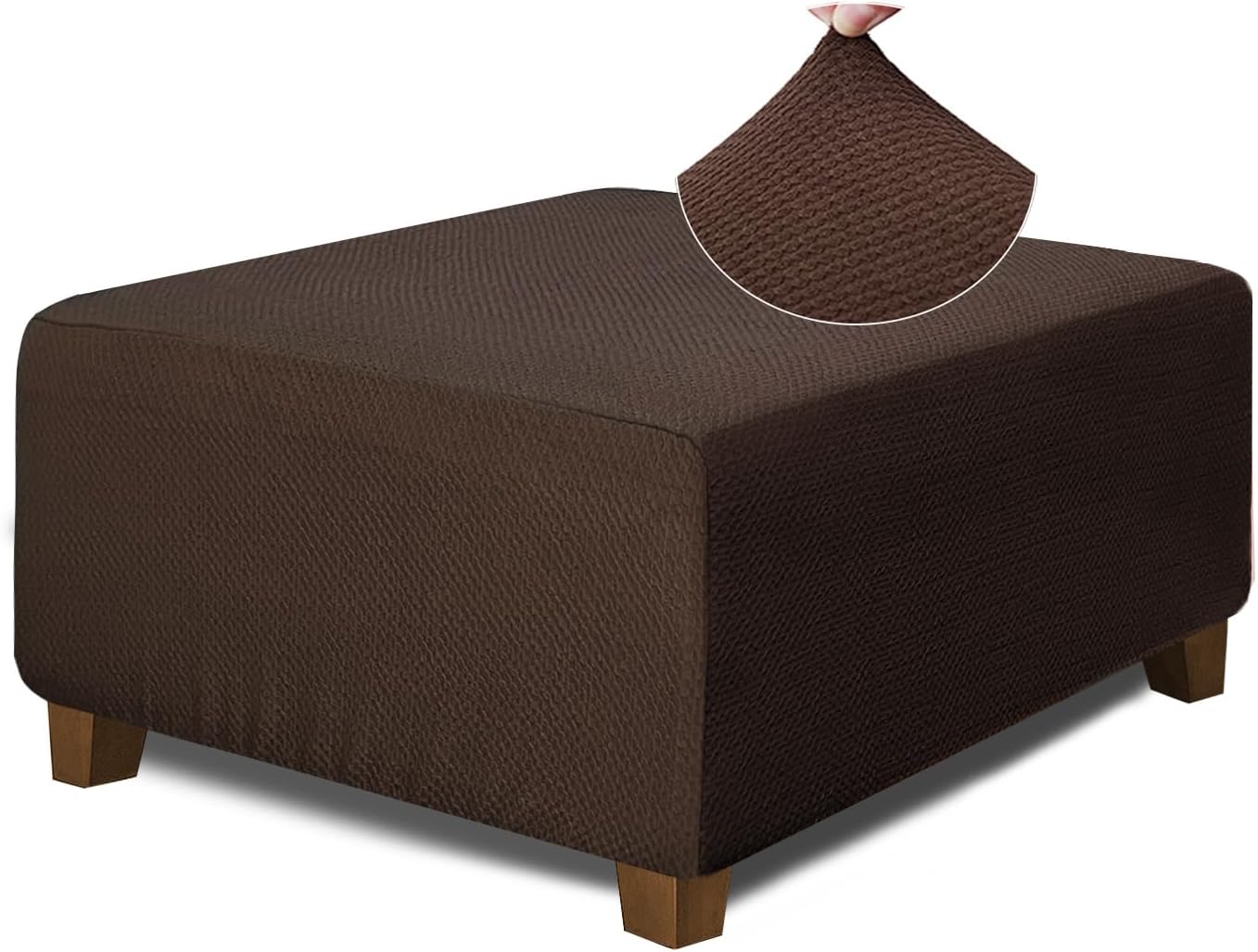 NeColorLife Square Ottoman Cover for Oversized Furniture Protection