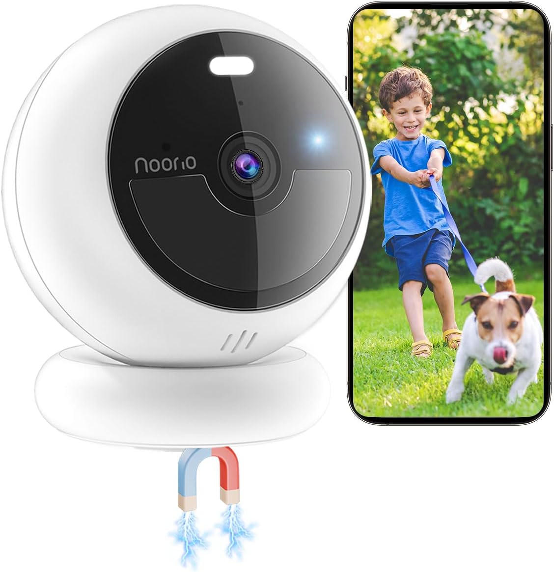 Noorio Security Cameras Wireless Outdoor Magnetic for Home Use