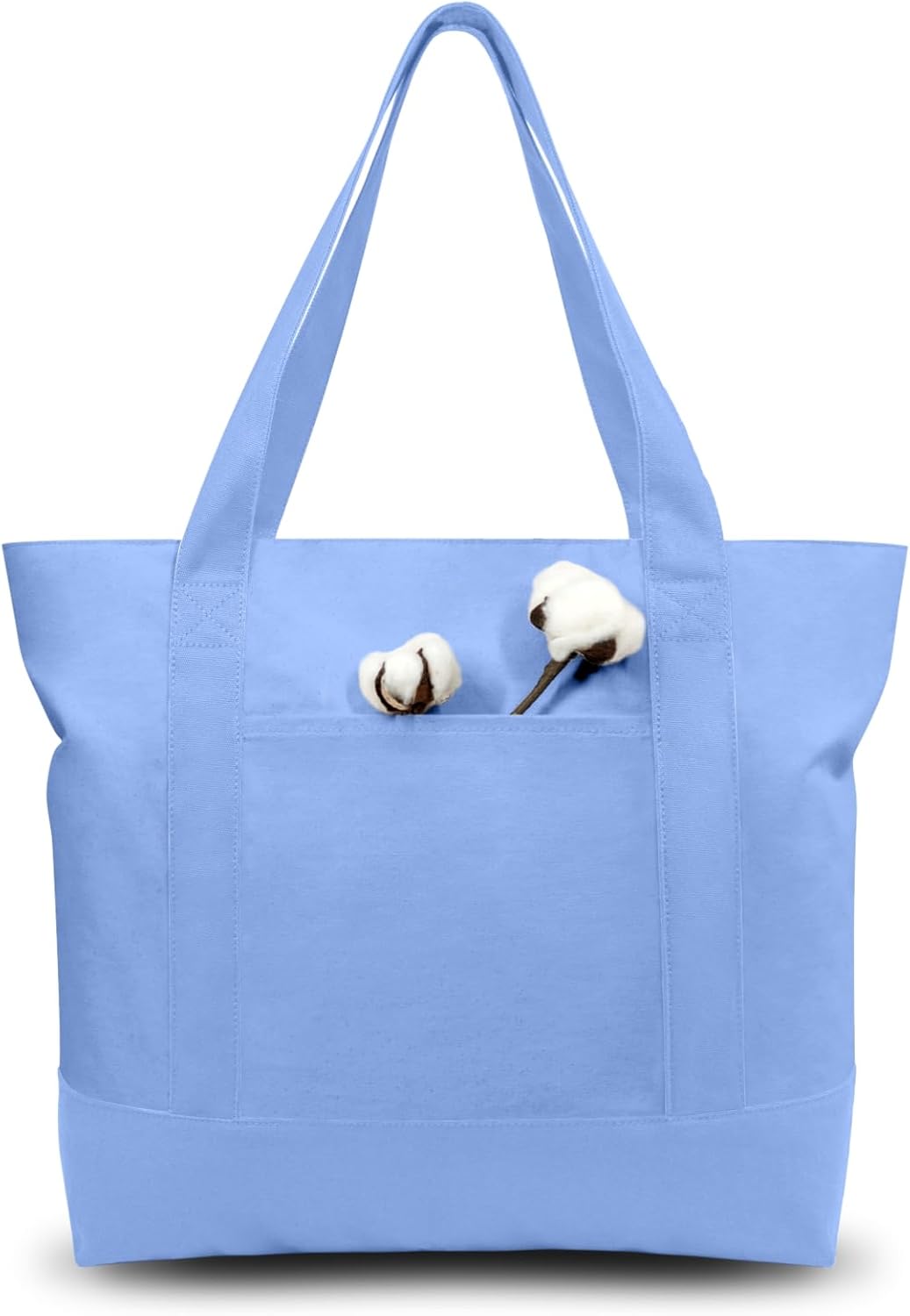 TOPDesign 3-Pack Canvas Tote Bags for Grocery and Daily Use