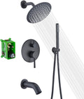 Matte Black Rain Shower Systems with Waterfall Tub Spout for Luxury