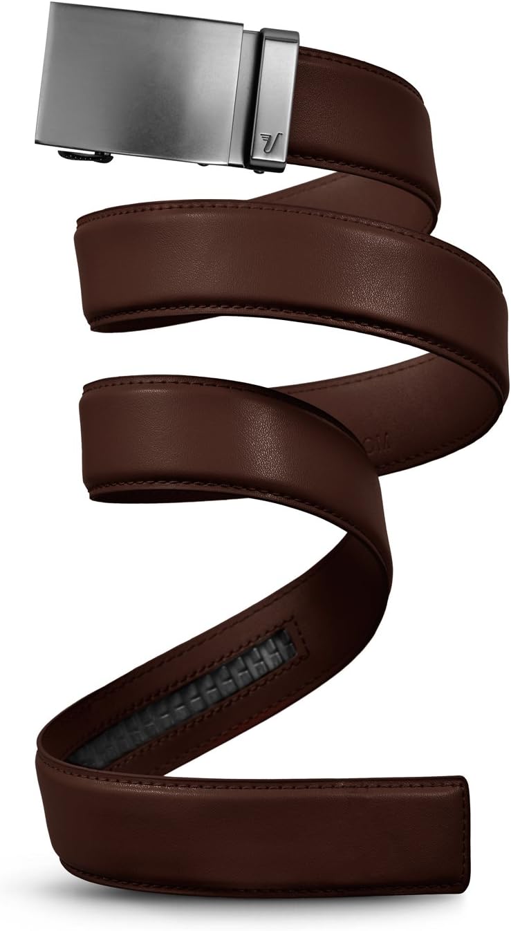Mission Belt Men's Leather Ratchet Belt for Perfect Fit Every Time