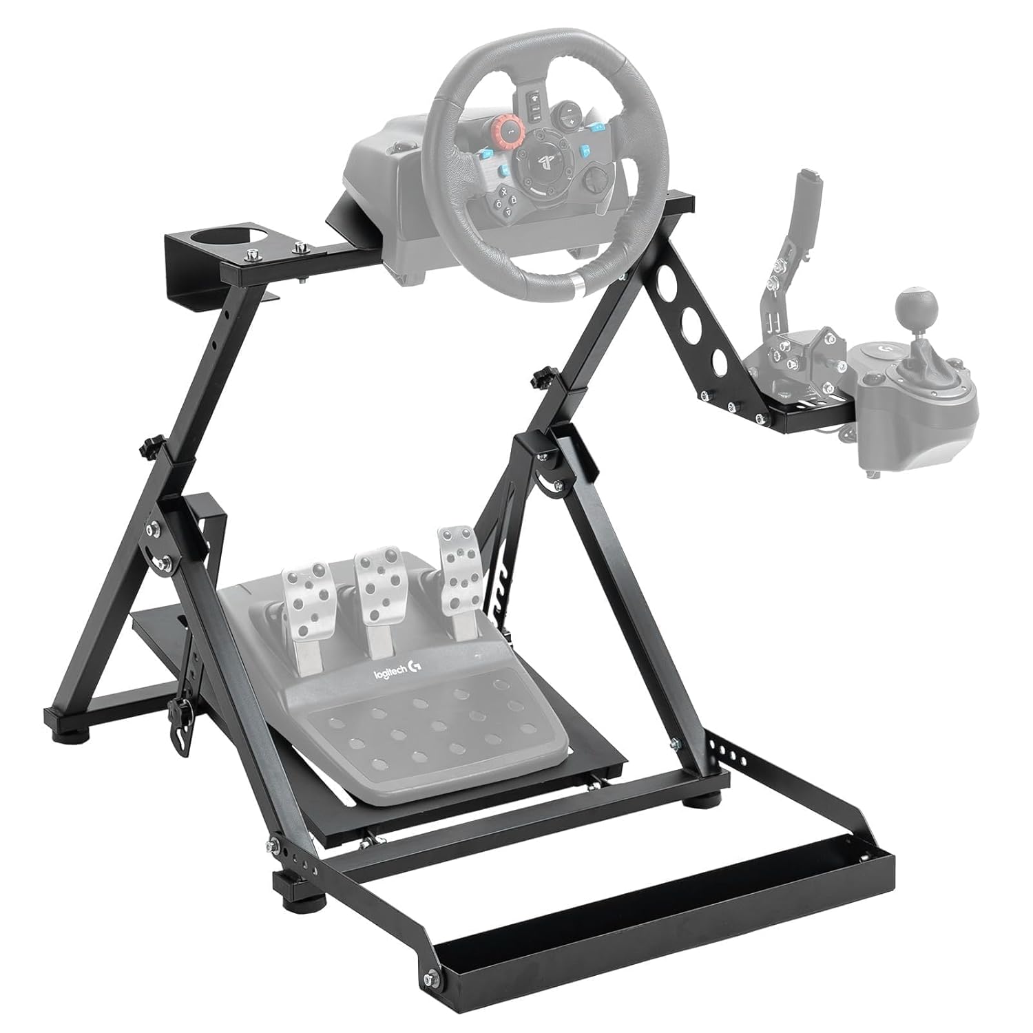 Hottoby X-Shaped Foldable Racing Steering Wheel Stand for Gamers