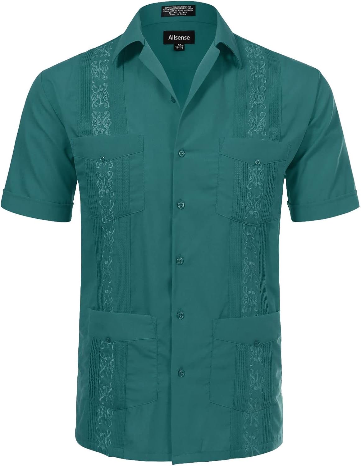 Allsense Men's Short-Sleeve Button-Down Guayabera Shirt Review
