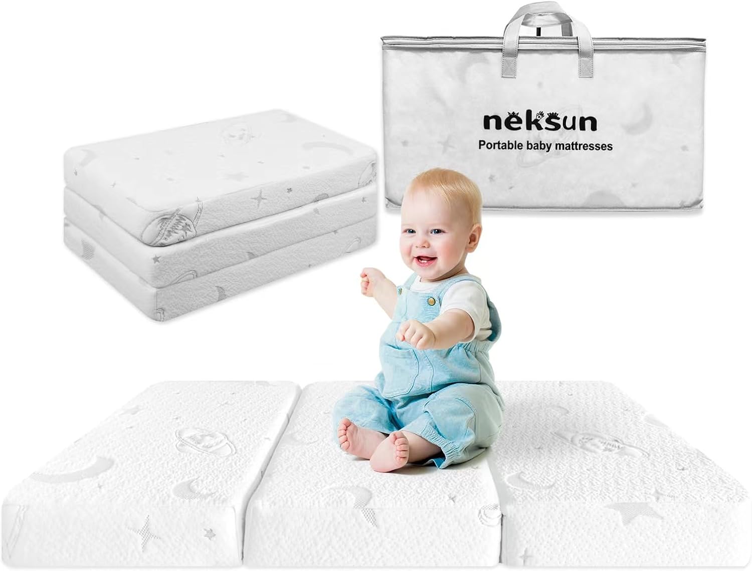 Trifold Pack and Play Mattress for Comfortable Baby Sleep