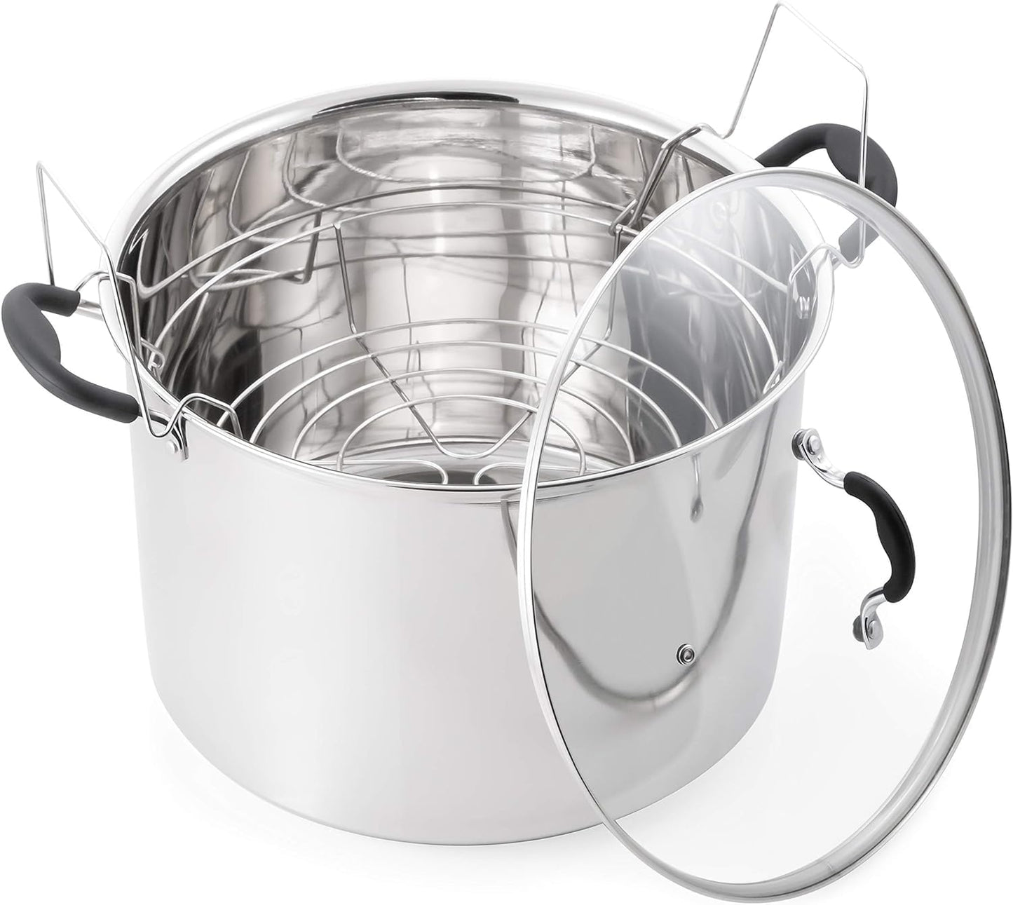21.5Qt Induction Stainless Steel Water Bath Canner for Canning