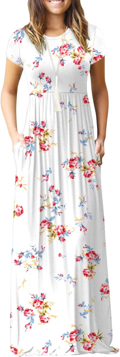 DEARCASE Maxi Dress for Women with Pockets - Casual Summer Style