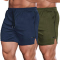 Men's 5 in Gym Workout Shorts 2-Pack - Lightweight Quick Dry