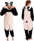 Snug Fit Unisex Onesie Pajamas Panda Flannel Costume - Cozy Warmth