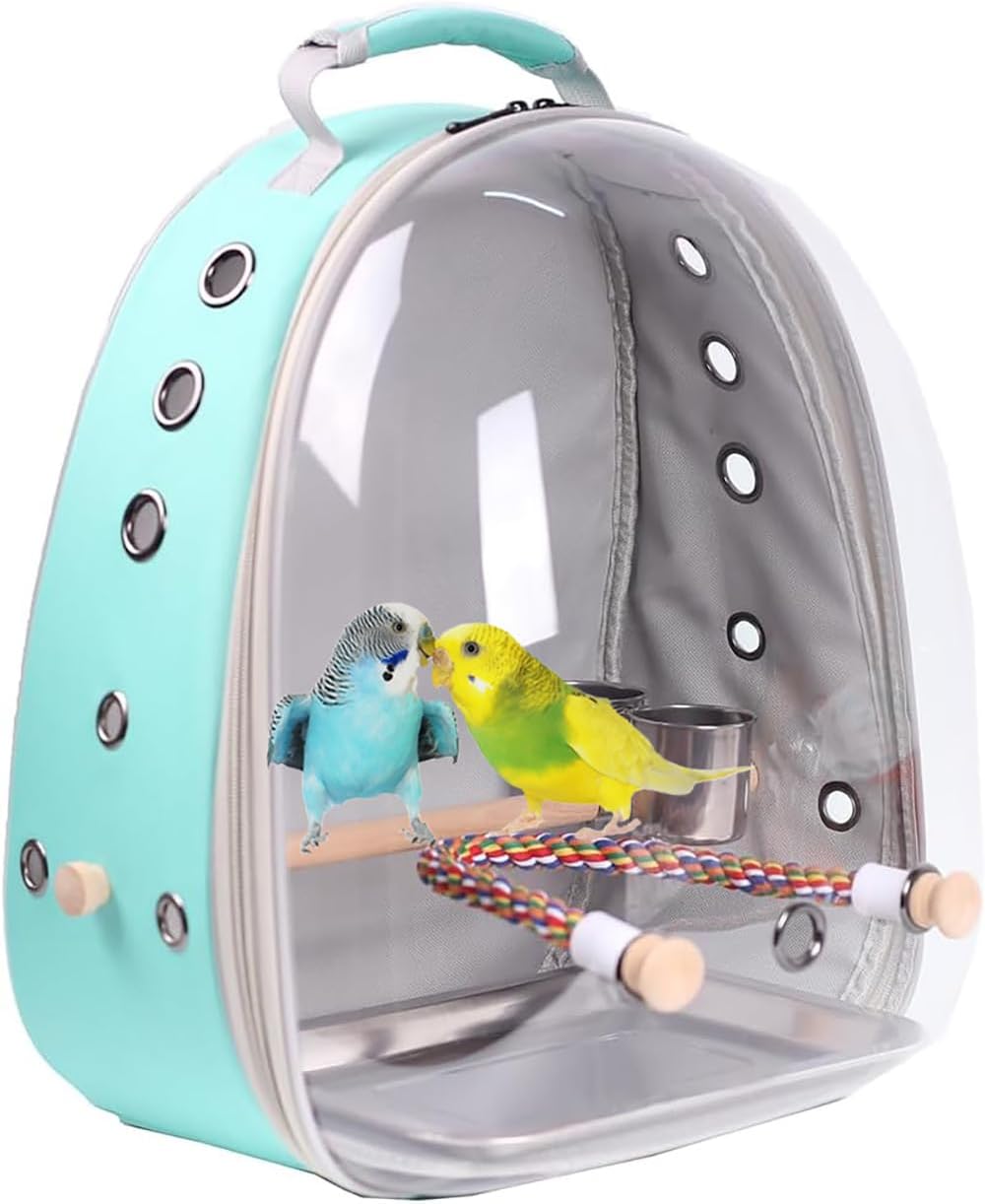 Bird Travel Carrier Backpack with Clear Space Capsule Design