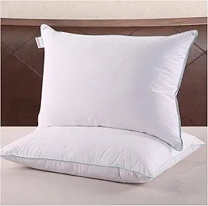 Down Feather Pillows Standard Size Set of 2 for Ultimate Comfort