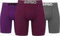 PSD Men's Basic Solid Boxer Briefs 3-Pack - 7in Inseam Support