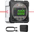 USB Charging Digital Angle Finder with Laser - Magnetic 4-Side Gauge