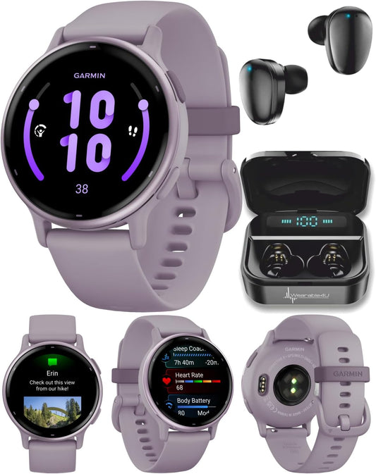 Garmin Vivoactive 5: 11-Day Battery & Earbuds Bundle