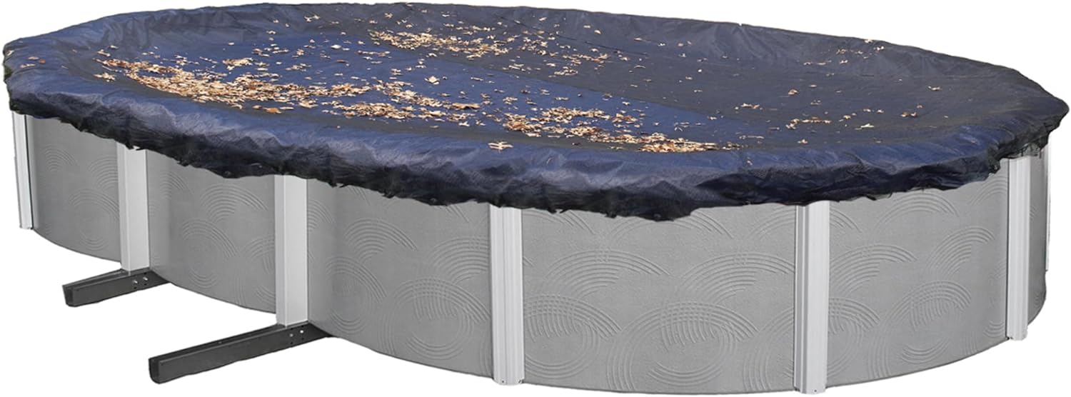 Oval Leaf Net Pool Cover for Above-Ground Pools - 18 ft x 34 ft