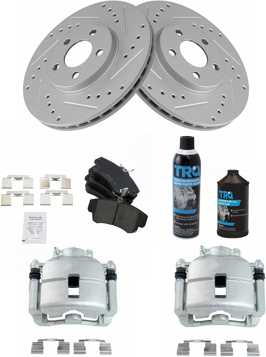 TRQ Front Performance Brake Pad & Rotor Kit for Chrysler PT Cruiser