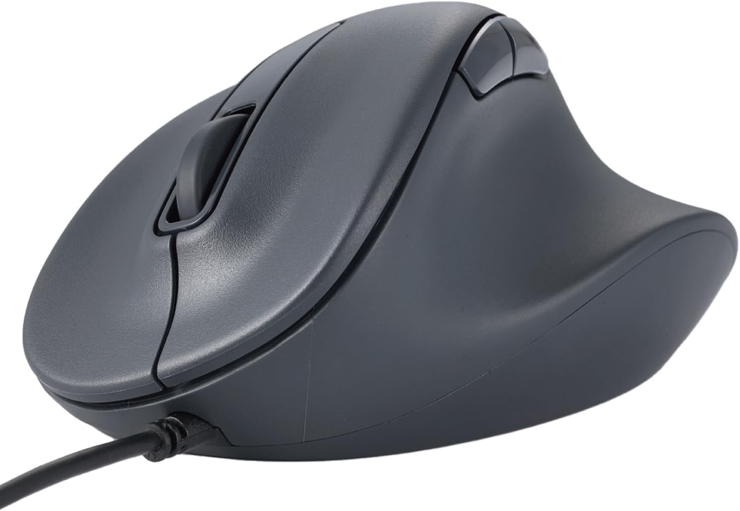 ELECOM Wired Ergonomic Mouse, Silent Click, 2000DPI