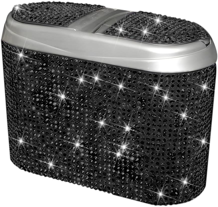 Sparkling Diamond Car Trash Can - Stylish & Versatile!