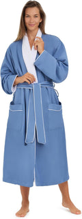 Plush Lined Microfiber Bath Robe for Women or Men - Spa Comfort Shoes