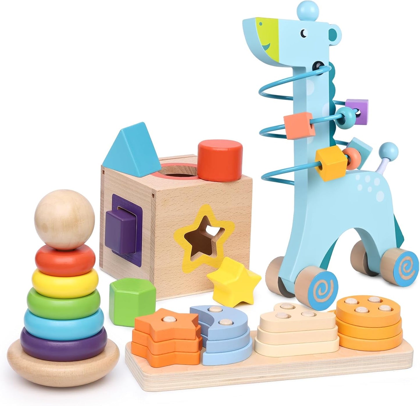 Montessori 4-in-1 Sensory Toy Set - Educational Fun!