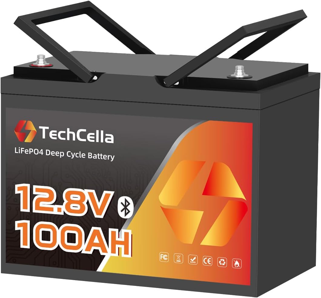 12V 100Ah LiFePO4 Battery with Bluetooth for RV and Solar Use
