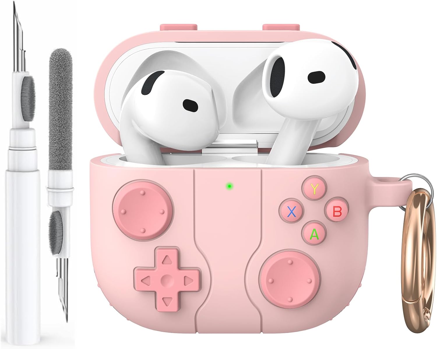 Retro Game Console Design AirPods 4 Case in Pink | AHASTYLE