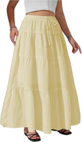 Verdusa Women's Boho Flared Ruffle Maxi Skirt - Casual Summer Style