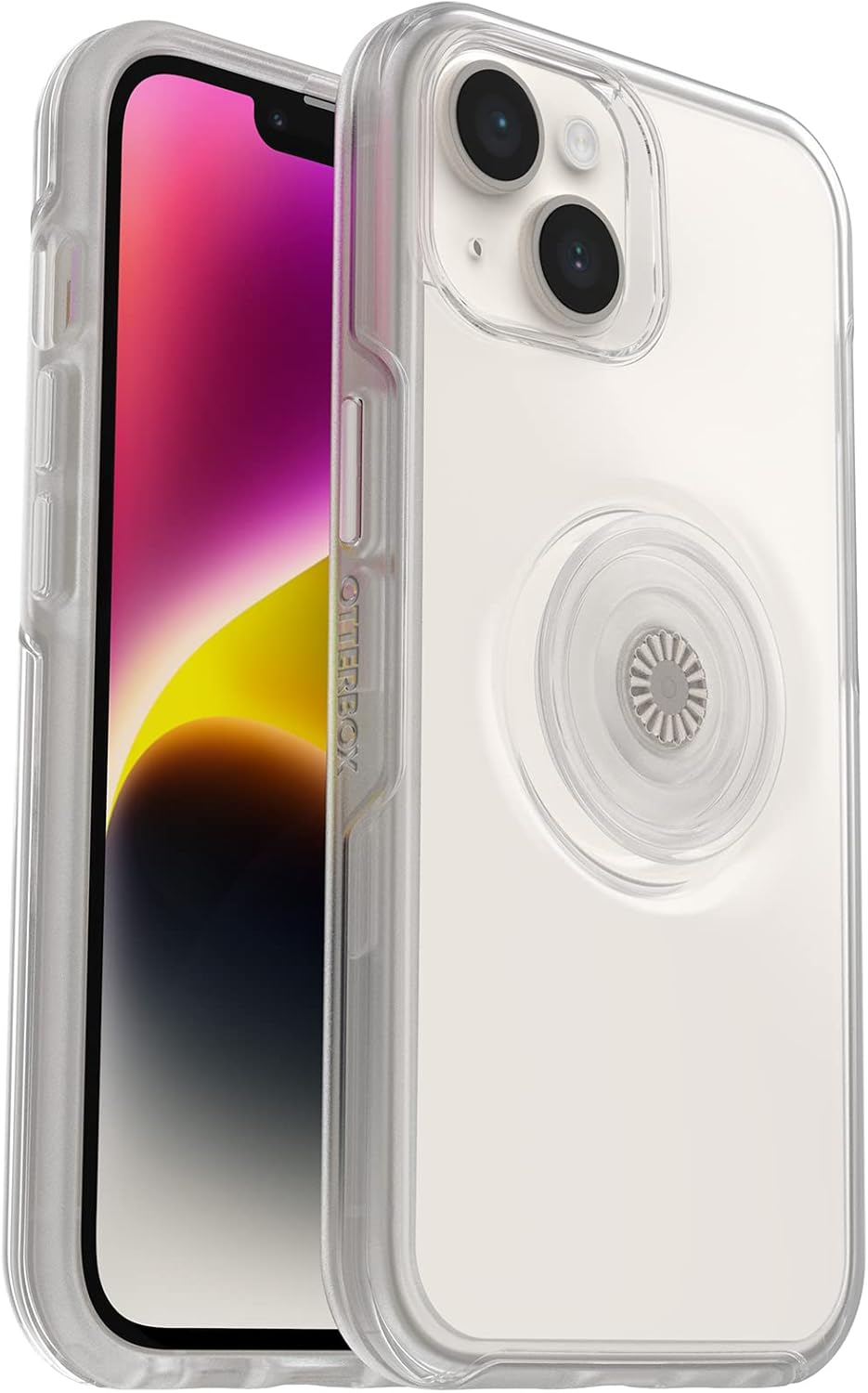 OtterBox iPhone 14 & 13 Clear Case with Integrated PopGrip