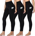 Leggings with Pockets for Women - Capri Black High Waisted Tummy