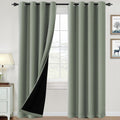 100% Blackout Curtains 84 in Length - Cyan 2-Panel Set for Bedrooms