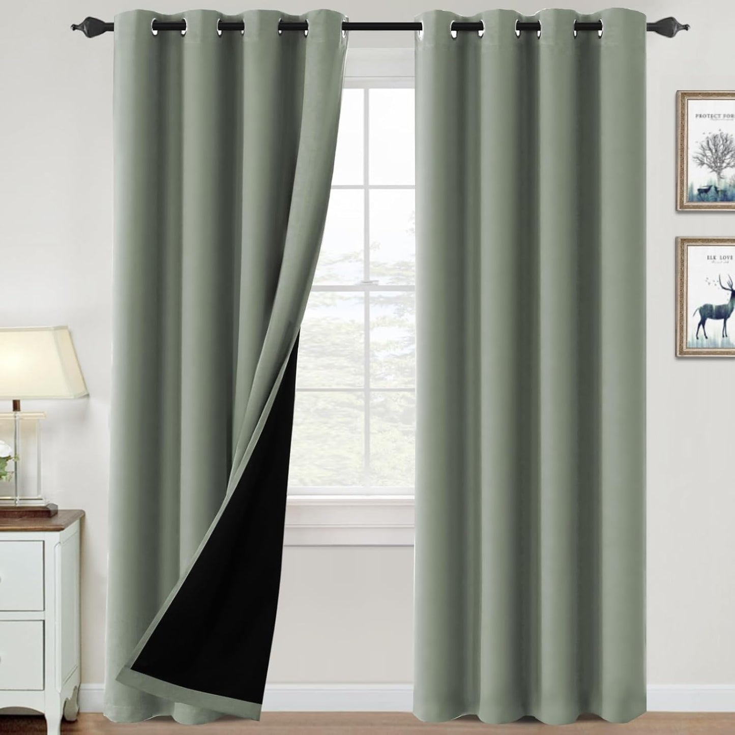 H.VERSAILTEX 100% Blackout Curtains for Bedroom and Living Room