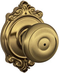 SCHLAGE F40 GEO Brookshire Georgian Privacy Knob - Antique Brass