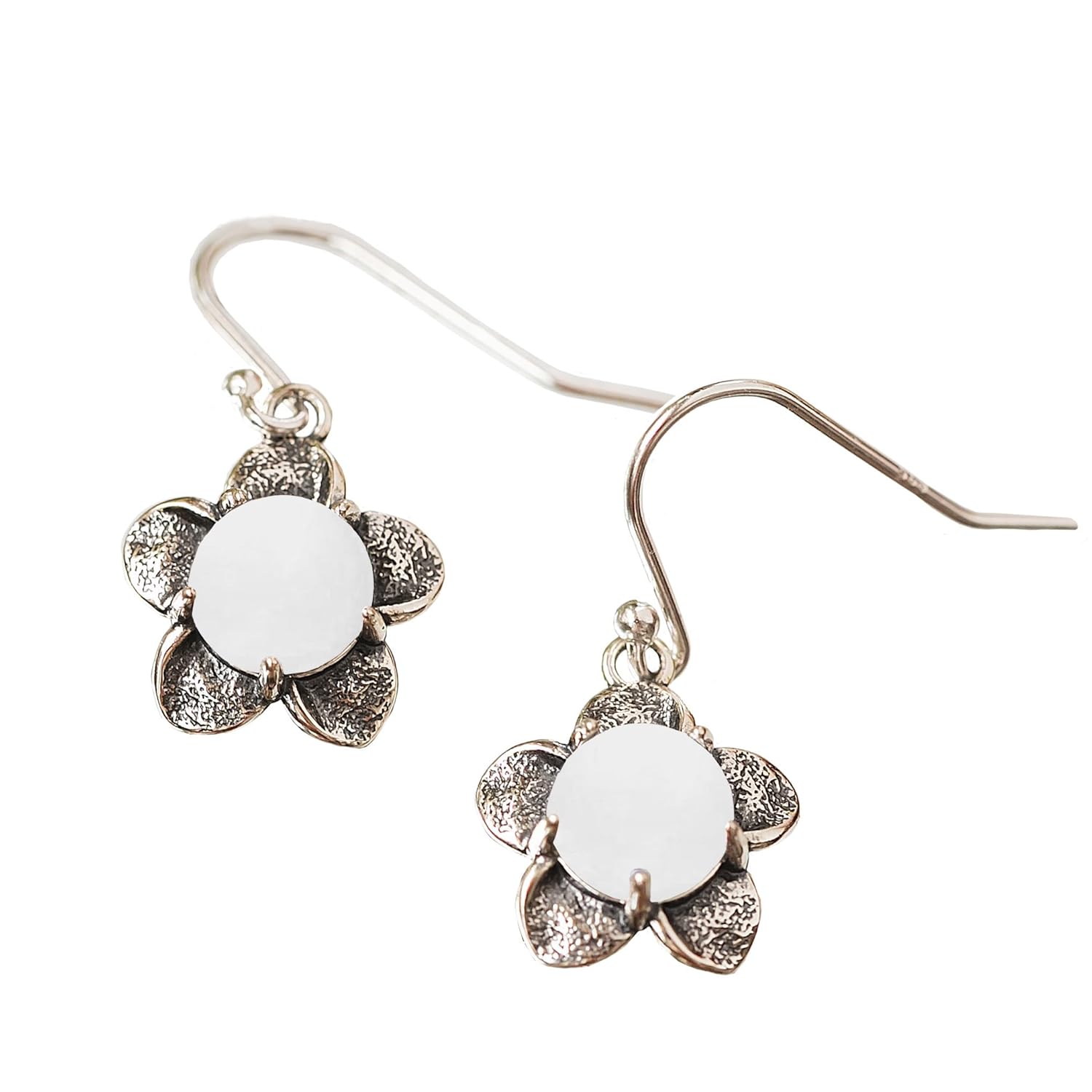 Handmade Bloom Once More Earrings with Recycled Vintage Glass