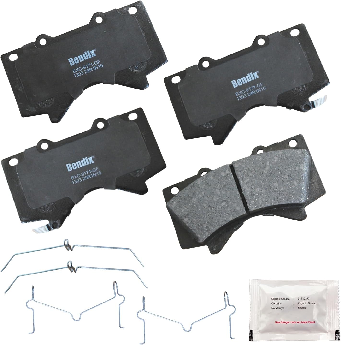 Bendix Priority1 CFC1303 Ceramic Brake Pads for Lexus and Toyota