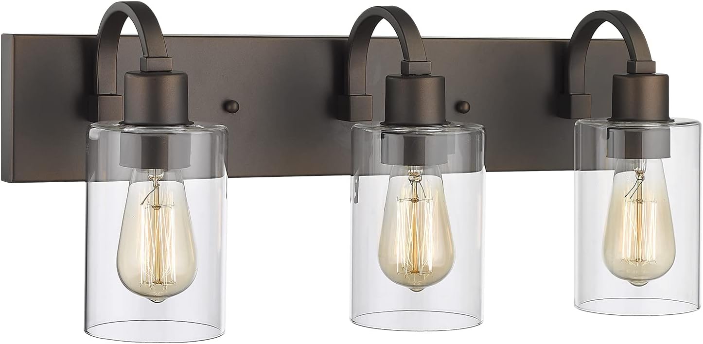 Emliviar Bathroom Vanity Light Fixtures - 3-Light Farmhouse Style