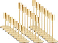 Set of 24 French Gold Taper Candle Holders for Elegant Decor