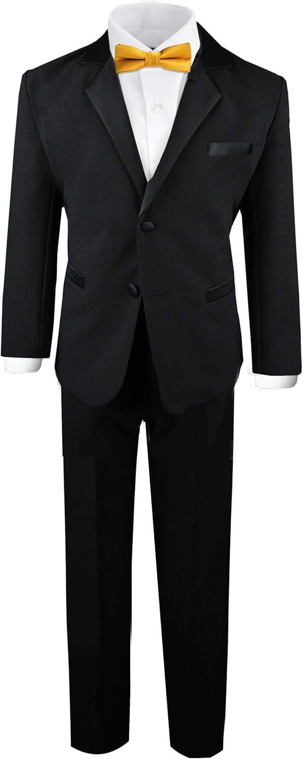 Black n Bianco Boy's Modern Tuxedo Dresswear Set for Kids
